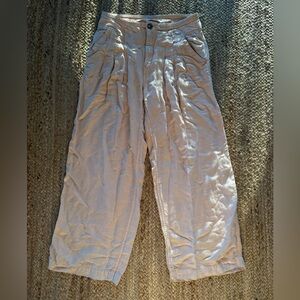 Free People Cream Wide-Leg Pants